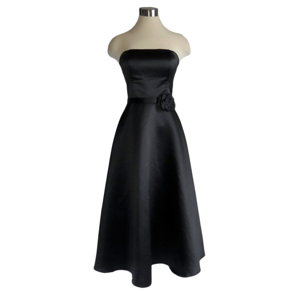⭐️ Scott McClintock 6 Black Strapless Formal Gown